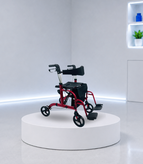7 Andador enrollable con asiento acolchonado